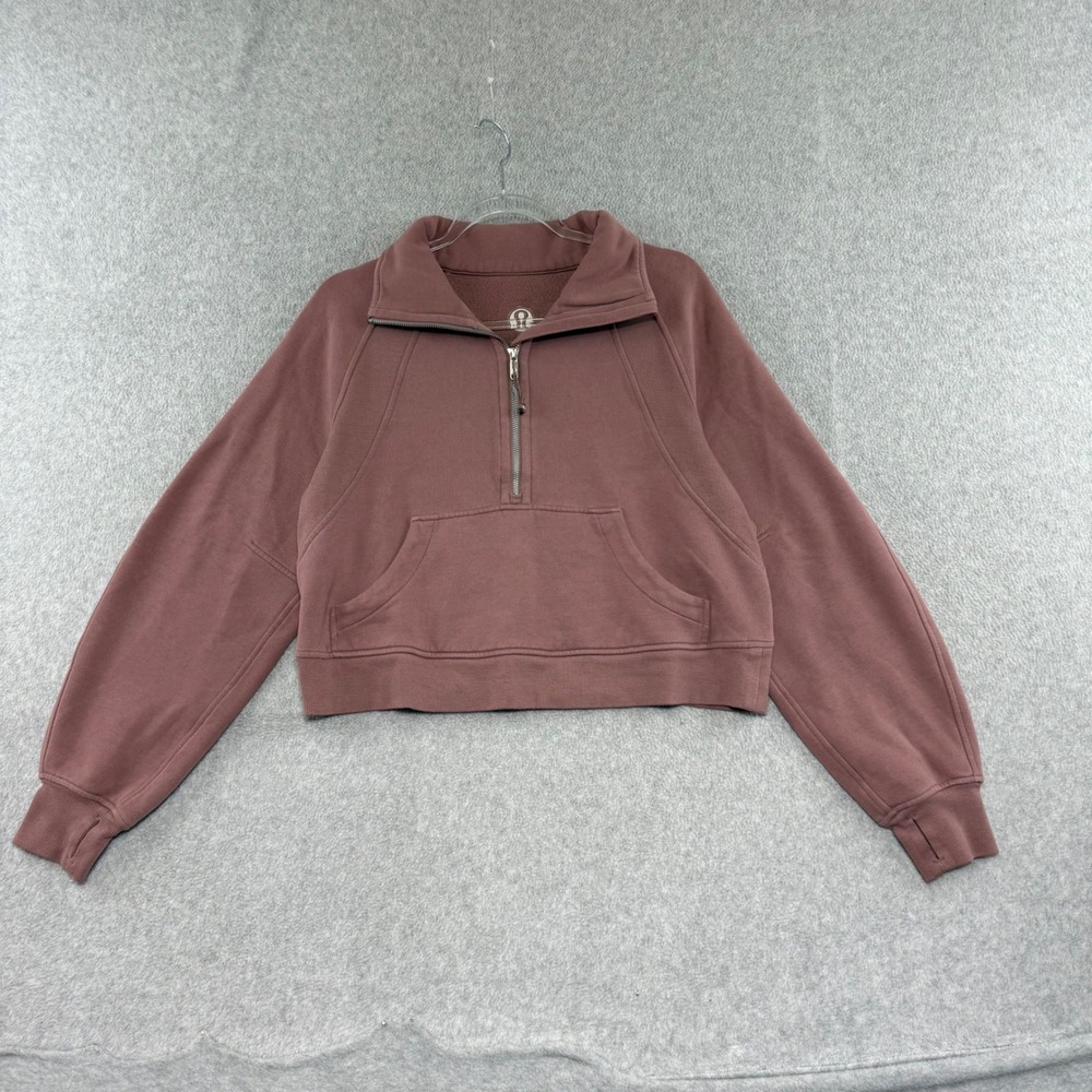 Lululemon Scuba Oversized Funnel Neck Half Zip Women XS/S Mauve Sweatshit Gym